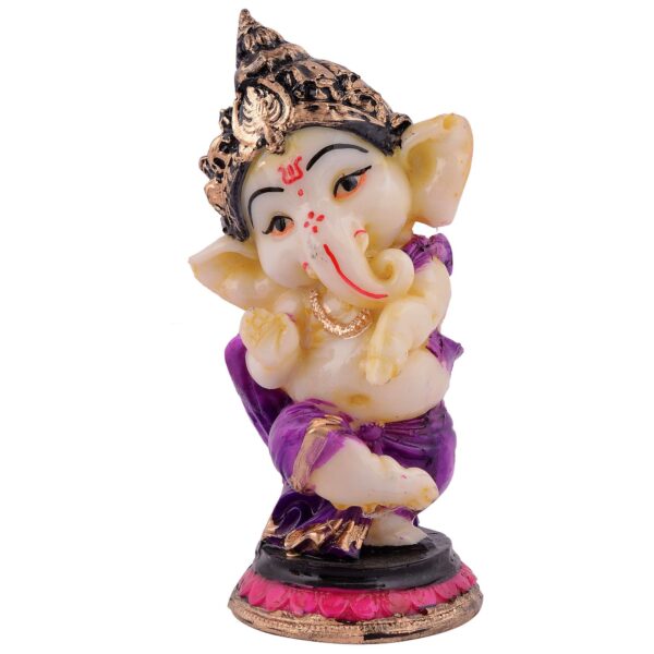 Ganesha Statue  Idol Shriganesh Bhagwan Murti / Home, Office Decor / Car Dashboard / Side Table Brass Ganpati / Lord Vinayaka Statue / God of Luck & Success Sculpture / Gift Items - Image 3