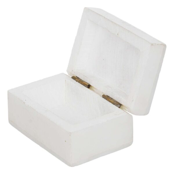 White Marble with floral inlay work Trinket Jewelry Box for Multi Purpose Use - Image 4